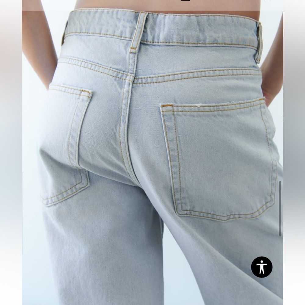 Blue loose fit Zara denim jeans - Picture 7 of 14